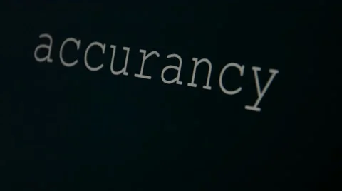 Typing word accurancy Stock Footage 45707748