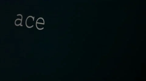 Typing word ace Stock Footage 45707761