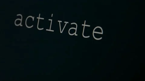 Typing word activate Stock Footage 45707780