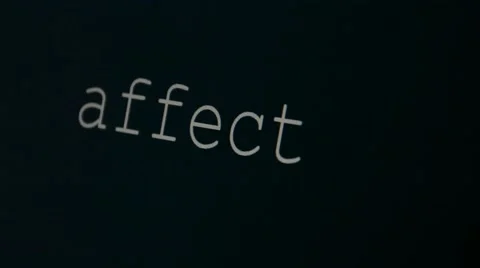 Typing word affect Stock Footage 45707810