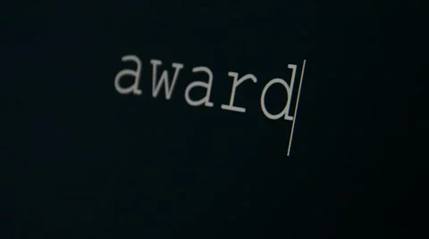 Typing word award Stock Footage 45745466