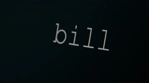 Typing word bill Stock Footage 45710891