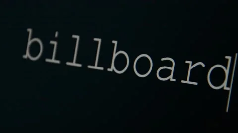 Typing word billboard Stock Footage 45710866