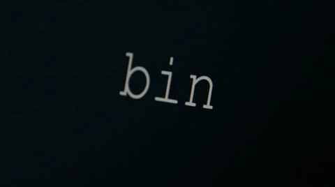 Typing word bin Stock Footage 45710871