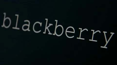Typing word blackberry Stock Footage 45710939