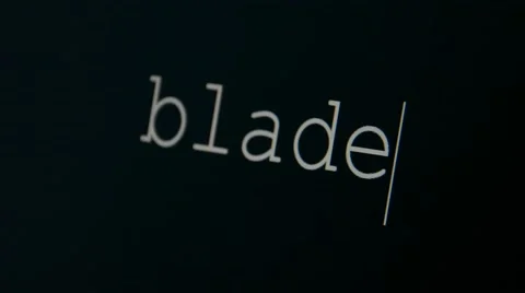 Typing word blade Stock Footage 45710995