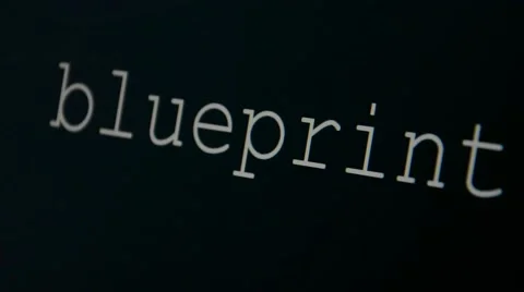 Typing word blueprint Stock Footage 45711026