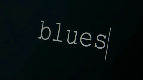 Typing word blues Stock Footage 45711025