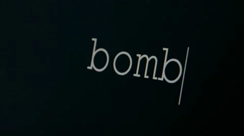 Typing word bomb Stock Footage 45711064