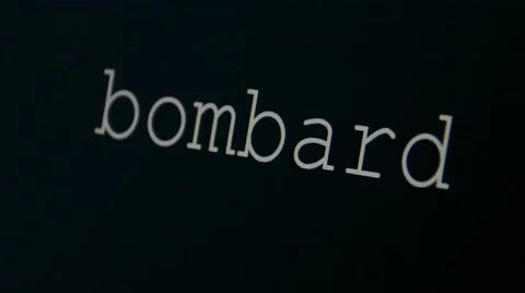 Typing word bombard Stock Footage 45711073