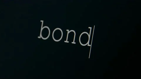 Typing word bond Stock Footage 45711069