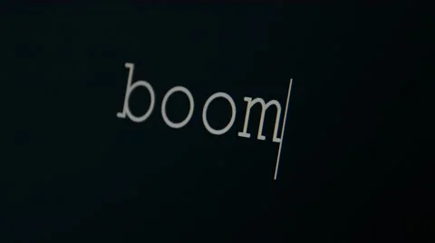 Typing word boom Stock Footage 45711094