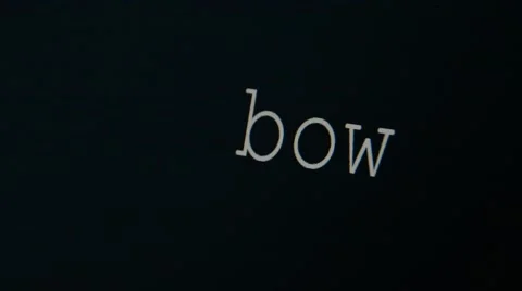 Typing word bow Stock Footage 45711142