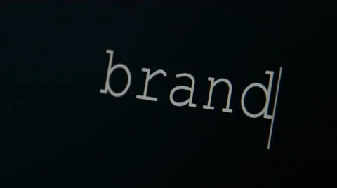 Typing word brand Stock Footage 45711173