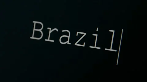 Typing word Brazil Stock Footage 45711182