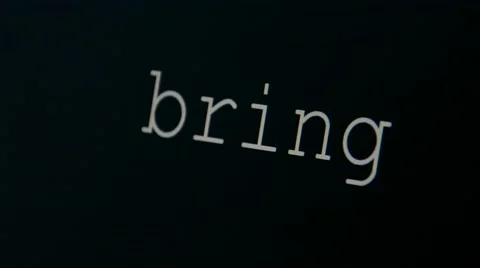 Typing word bring Stock Footage 45711240