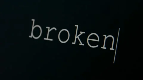 Typing word broken Stock Footage 45711243