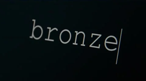 Typing word bronze Stock Footage 45711261