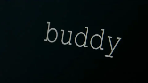 Typing word buddy Stock Footage 45711283