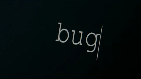 Typing word bug Stock Footage 45711292