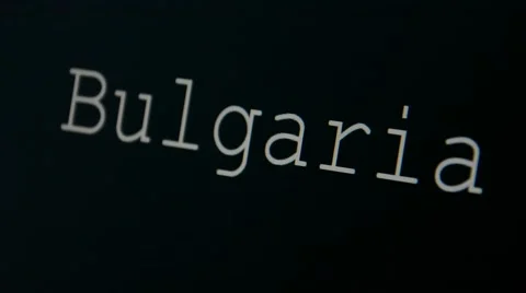 Typing word Bulgaria Stock Footage 45711346
