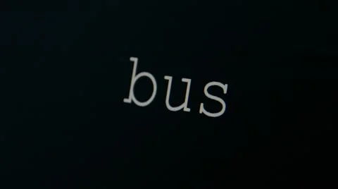 Typing word bus Video stock 45711342