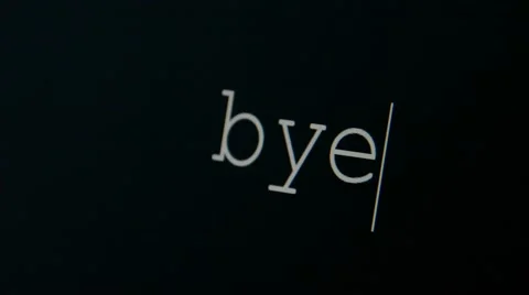 Typing word bye Vídeo Stock 45711382