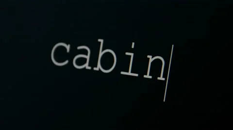 Typing word cabin Stock Footage 45711480