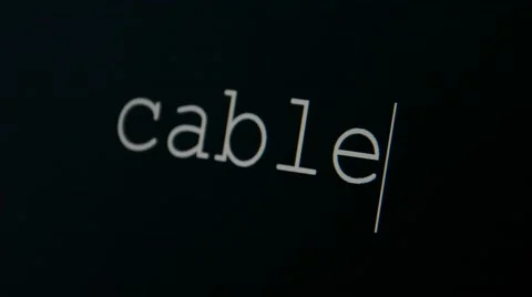 Typing word cable Stock Footage 45711398