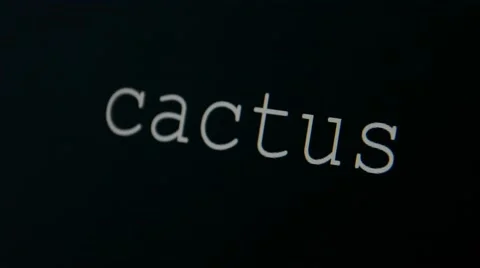 Typing word cactus Stock Footage 45711405