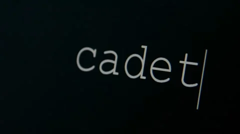 Typing word cadet Stock Footage 45711412