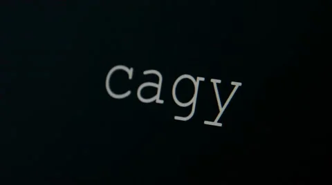 Typing word cagy Stock Footage 45711444