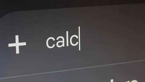 Typing The Word Calculator In An Internet Search Bar Video stock 337123979