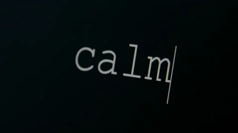 Typing word calm Stock Footage 45711452