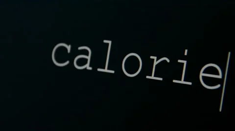 Typing word calorie Stock Footage 45711460