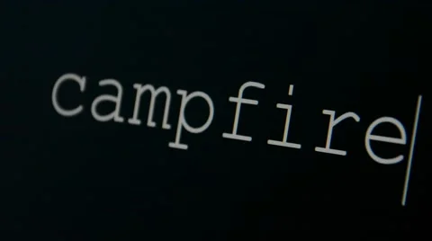 Typing word campfire Vídeo Stock 45711495