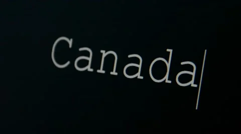 Typing word Canada Stock Footage 45711498