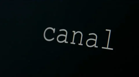 Typing word canal Stock Footage 45711502