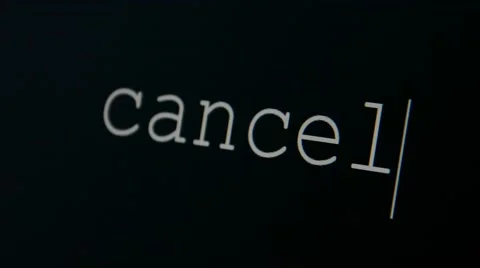 Typing word cancel Vídeo Stock 45711515