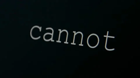 Typing word cannot Stock Footage 45711548