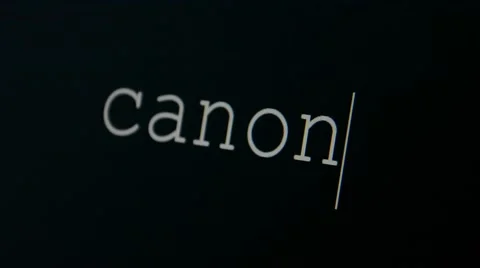 Typing word canon Stock Footage 45711552
