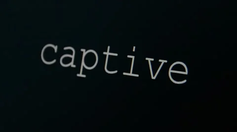 Typing word captive Stock Footage 45711585
