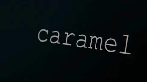 Typing word caramel Stock Footage 45711578