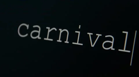 Typing word carnival Stock Footage 45711606