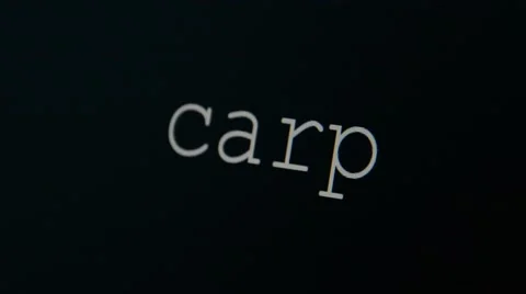 Typing word carp Stock Footage 45711609