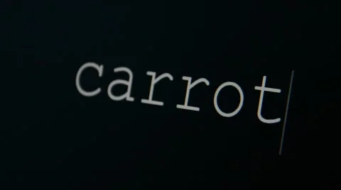 Typing word carrot Stock Footage 45711632