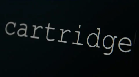 Typing word cartridge Stock Footage 45711662