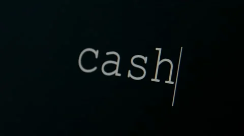 Typing word cash Video stock 45711659