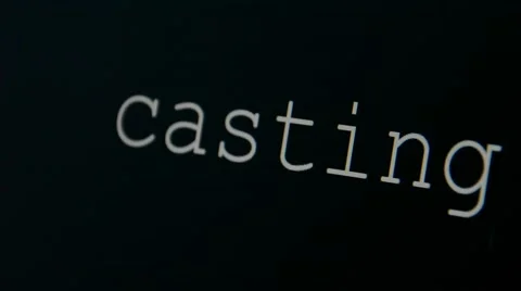 Typing word casting Video stock 45711679