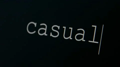 Typing word casual Stock Footage 45711685